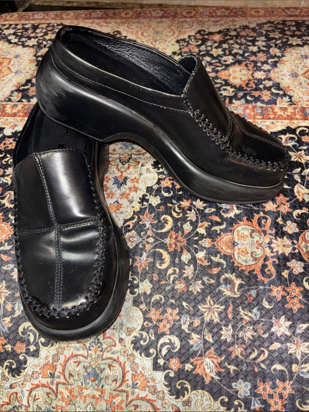 Dansko Black Leather Clog Mules Shoes Y2K 90s Women’s Sz 7 7.5